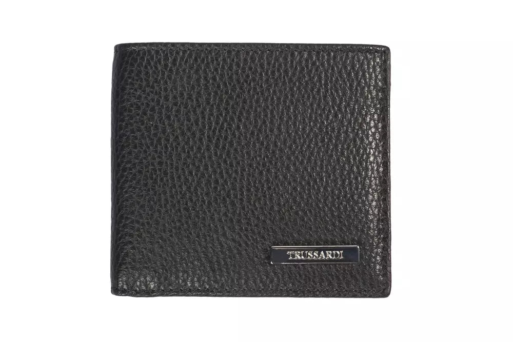 Trussardi Black Leather Men Men's Wallet