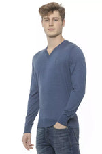 Billionaire Italian Couture Elegant Cashmere V-Neck Men's Men's Sweater