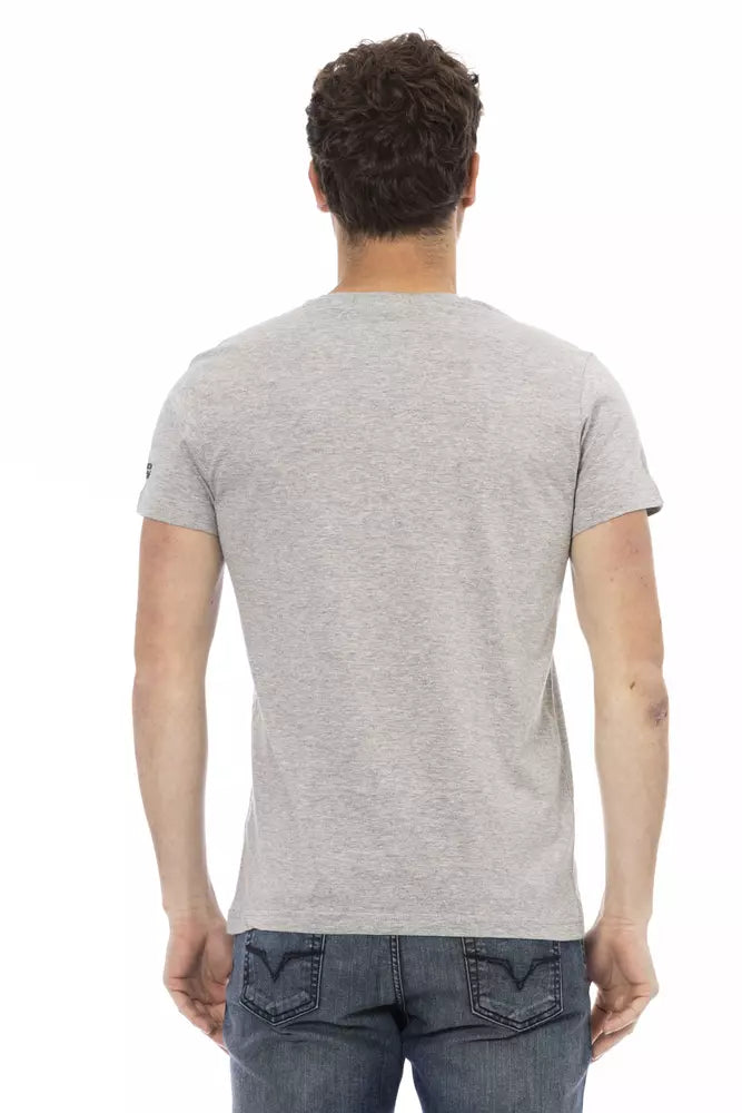 Trussardi Action Gray Cotton Men Men's T-Shirt