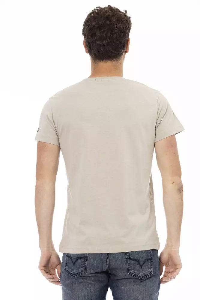 Trussardi Action Beige Cotton Men Men's T-Shirt