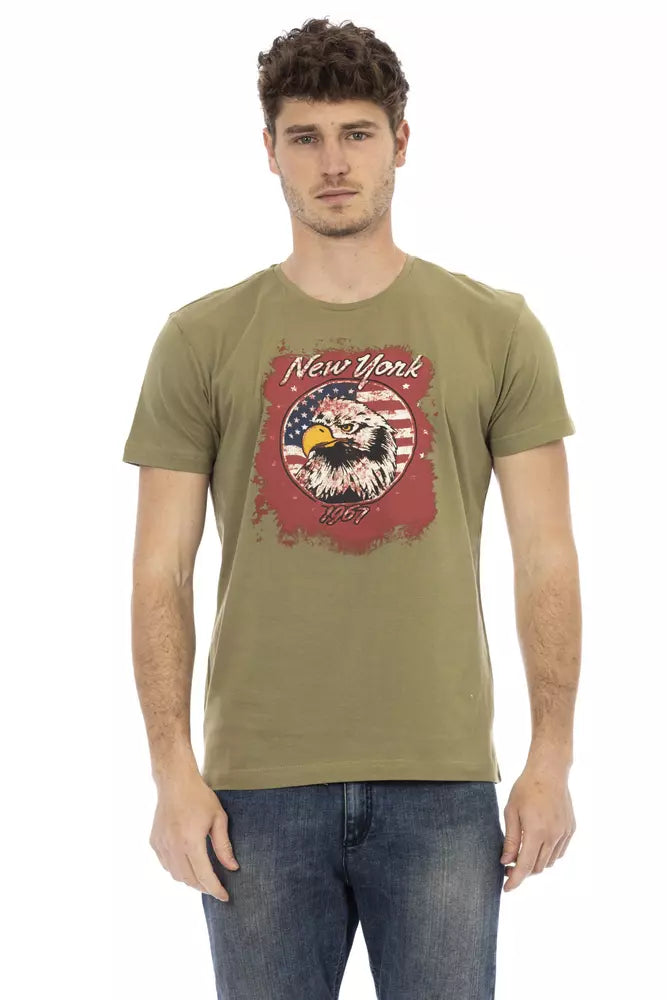 Trussardi Action Green Cotton Men Men's T-Shirt