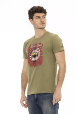 Trussardi Action Green Cotton Men Men's T-Shirt