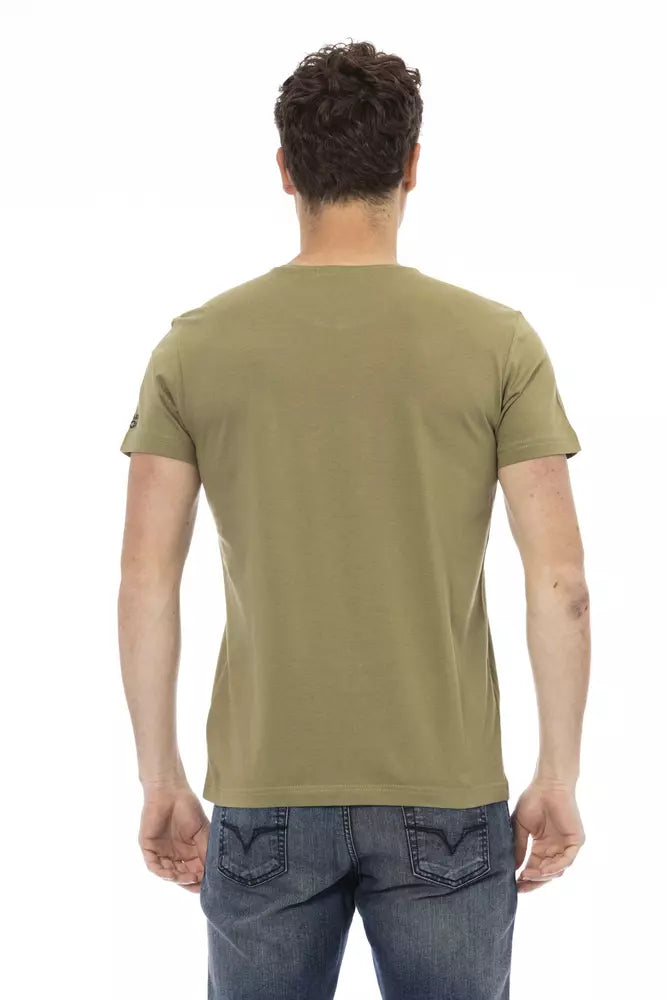 Trussardi Action Green Cotton Men Men's T-Shirt