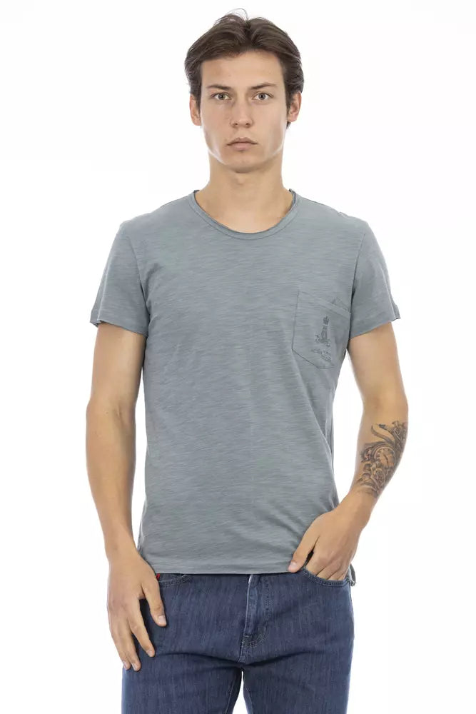 Trussardi Action Gray Cotton Men Men's T-Shirt