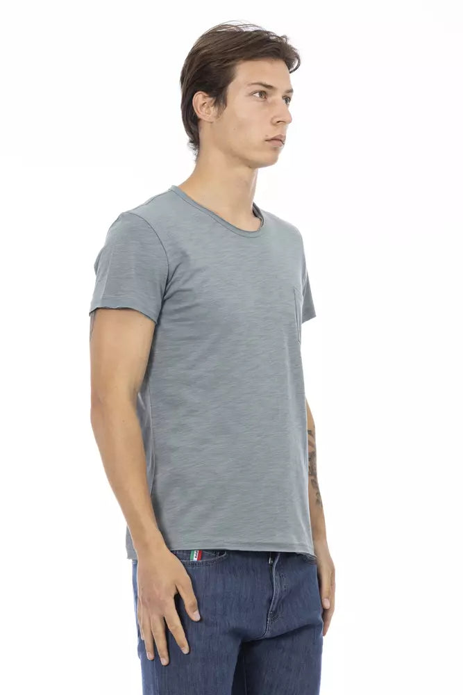 Trussardi Action Gray Cotton Men Men's T-Shirt