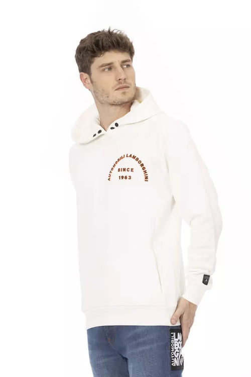 Automobili Lamborghini White Cotton Men Men's Sweater