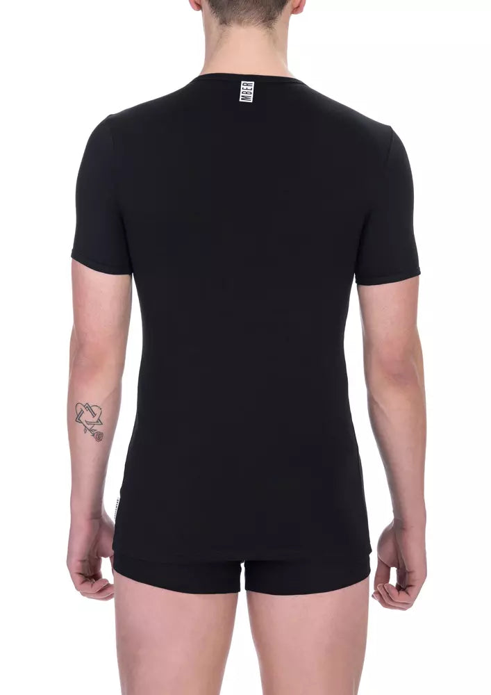 Bikkembergs Black Cotton Men Men's T-Shirt