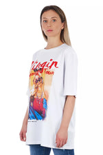 Frankie Morello Oversized Cotton Tee with Chic Women's Prints