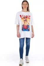 Frankie Morello Oversized Cotton Tee with Chic Women's Prints