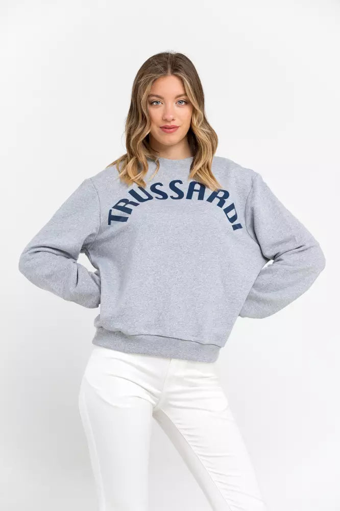 Trussardi Gray Cotton Women Women's Sweater