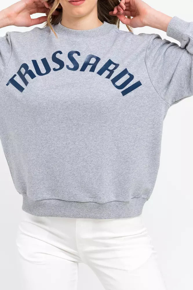 Trussardi Gray Cotton Women Women's Sweater