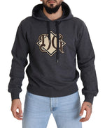 Dolce & Gabbana Elegant Grey Cotton Hooded Men's Sweatshirt