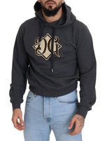 Dolce & Gabbana Elegant Grey Cotton Hooded Men's Sweatshirt