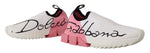 Dolce & Gabbana Elegant Sorrento Slip-On Sneakers in White & Women's Pink