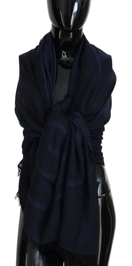 GF Ferre Elegant Fringed Wool Blend Women's Scarf