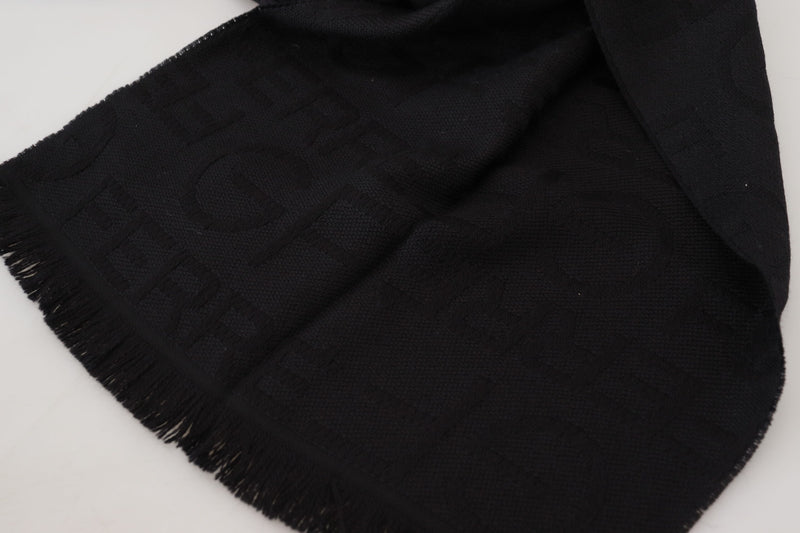 GF Ferre Elegant Wool Scarf with Women's Fringes