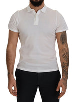 FRADI Elegant White Cotton Polo Men's T-Shirt