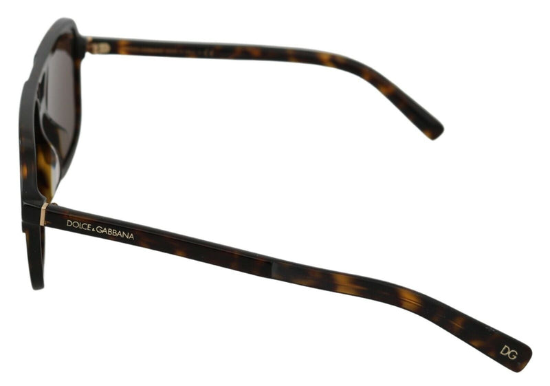 Dolce & Gabbana Elegant Brown Patterned Men's Men's Sunglasses