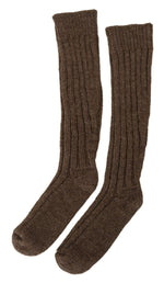 Dolce & Gabbana Chic Brown Wool Blend Over-Calf Women's Socks