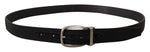 Dolce & Gabbana Elegant Grosgrain Leather Belt with Silver Men's Buckle