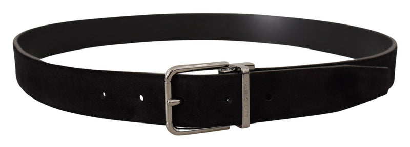 Dolce & Gabbana Elegant Black Leather Grosgrain Men's Belt