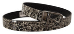 Dolce & Gabbana Elegant Marble Print Leather Men's Belt