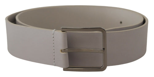 Dolce & Gabbana Elegant White Vitello Leather Men's Belt