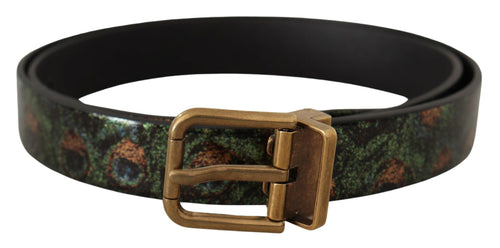 Dolce & Gabbana Elegant Black Grosgrain Leather Men's Belt