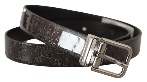 Dolce & Gabbana Sleek Grosgrain Leather Belt with Metal Men's Buckle