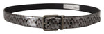 Dolce & Gabbana Sleek Italian Leather Belt in Sophisticated Men's Gray