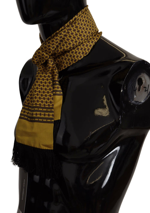 Dolce & Gabbana Elegant Yellow Silk Men's Men's Scarf