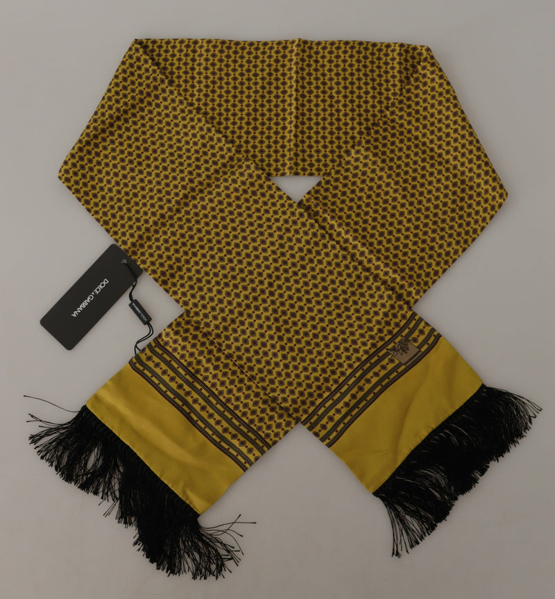 Dolce & Gabbana Elegant Yellow Silk Men's Men's Scarf