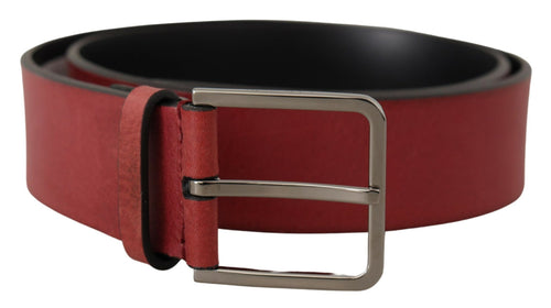 Dolce & Gabbana Elegant Grosgrain Leather Belt with Silver Men's Buckle