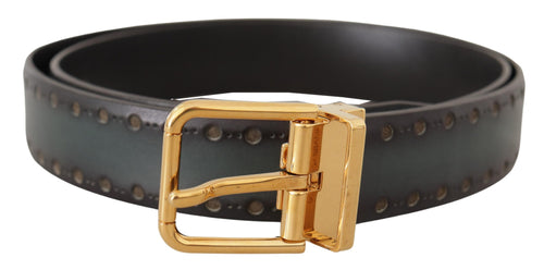 Dolce & Gabbana Emerald Elegance Leather Men's Belt