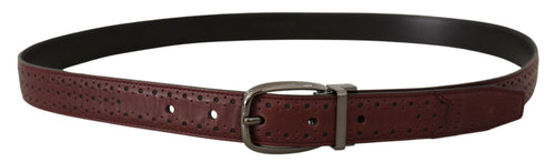 Dolce & Gabbana Elegant Leather Belt with Metal Men's Buckle