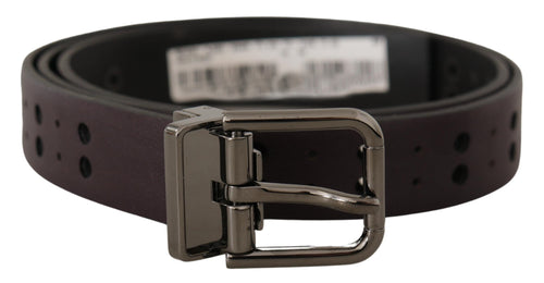 Dolce & Gabbana Burgundy Elegance Leather Men's Belt