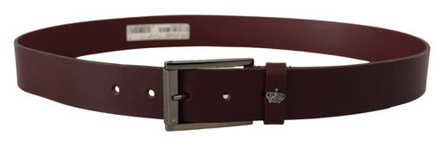 Dolce & Gabbana Elegant Brown Leather Designer Men's Belt