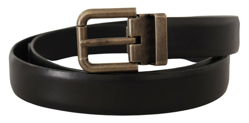 Dolce & Gabbana Elegant Black Calf Leather Men's Belt