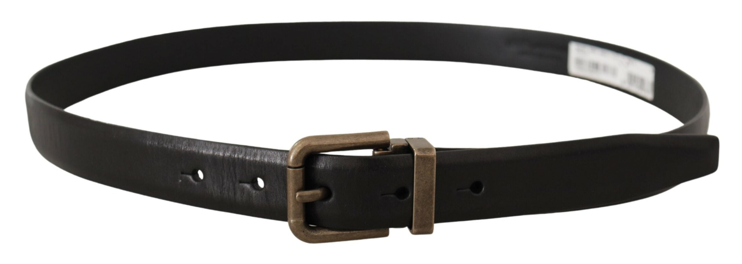 Dolce & Gabbana Elegant Black Calf Leather Men's Belt