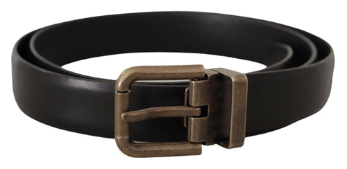 Dolce & Gabbana Elegant Black Calf Leather Men's Belt