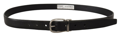 Dolce & Gabbana Elegant Black Leather Designer Men's Belt