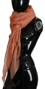 Malo Elegant Orange Linen Shawl Wrap Women's Scarf