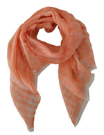 Malo Elegant Orange Linen Shawl Wrap Women's Scarf