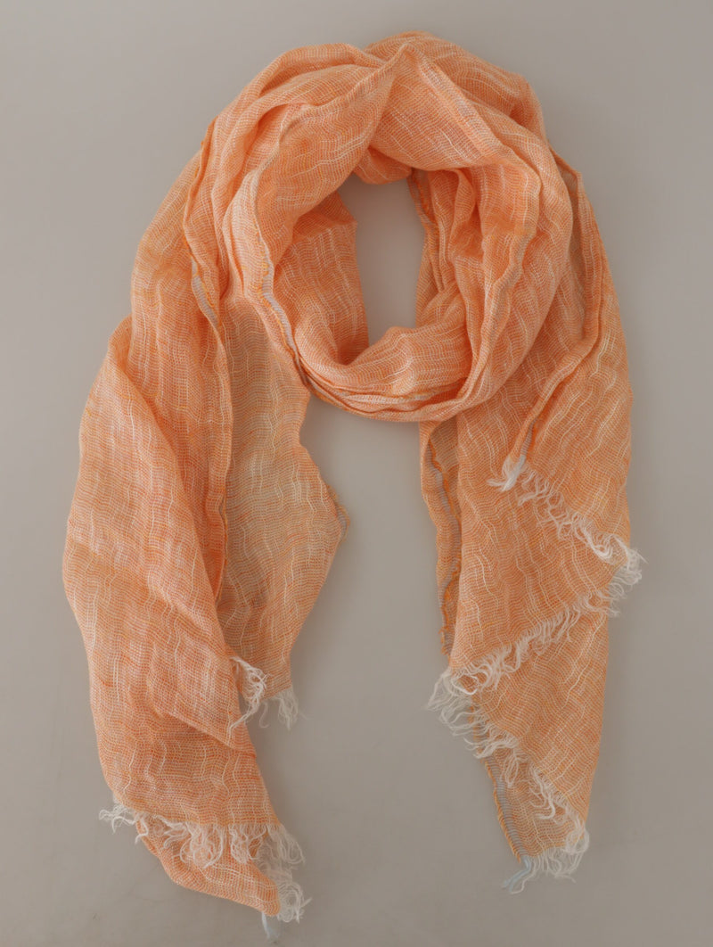 Malo Elegant Peach Linen Women's Scarf