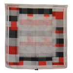 Costume National Elegant Silk Scarf in Gray Red Women's Checkered