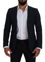 Dolce & Gabbana Chic Blue Single Breasted Formal Men's Blazer