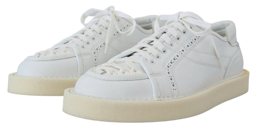 Dolce & Gabbana Elegant White Low Top Oxford Men's Sneakers