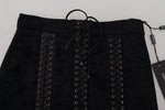 Dolce & Gabbana Elegant Black High-Waist Silk-Lined Women's Skirt