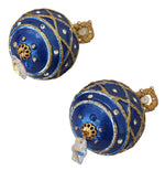 Dolce & Gabbana Elegant Dangling Crystal Christmas Ball Women's Earrings