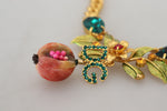 Dolce & Gabbana Elegant Gold-Tone Floral Fruit Women's Necklace